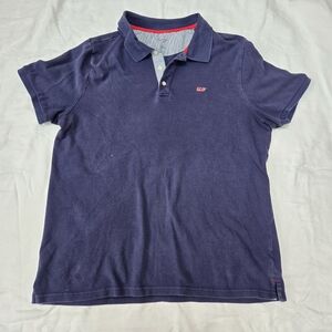 Vineyard Vines Dark Blue Polo with Red Accents